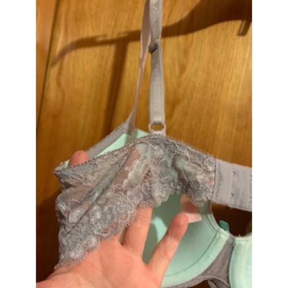 Victoria's Secret Women's  34D Mint/Gray Bra Lace Detail - Picture 4 of 8